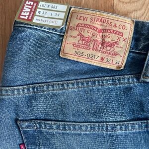 Retro Vintage 1960s Levi’s 505-0217 BIG E Jeans - 33x34, Made in USA, Blue Denim